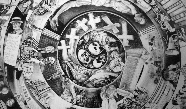 Kristan Horton, Drawing of a History of World War One, 2008.