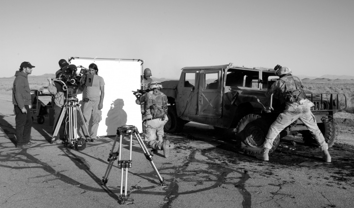 Omer Fast, production still from The Casting, 2007.   35 mm film transferred to video, color, sound.