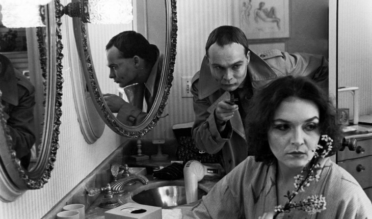Production image from Steel and Flesh, 1980. Andrew Patterson and Margaret Dragu. Photograph by Kate Craig.