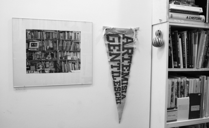 Martha Rosler Library, 2005. Installation view at e-flux, New York. Courtesy of Martha Rosler and e-flux.