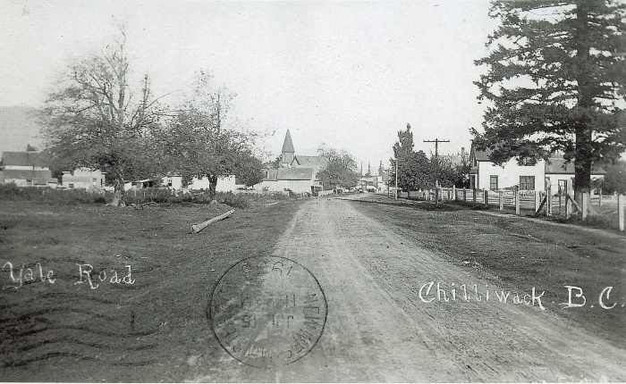 Yale Road, site of current Chiliiwack city hall, 1908.