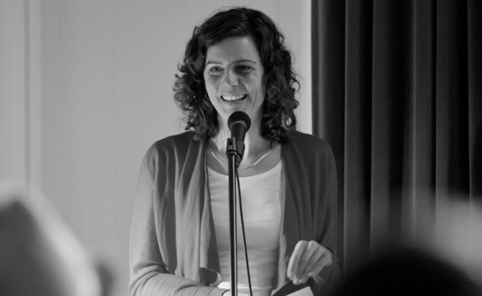 Antonia Hirsch at Intangible Economies (Photo: Blaine Campbell) 
