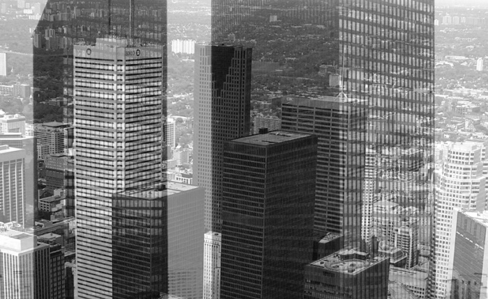 Corin Sworn, The Toronto Dominion Towers 1969–2005 (2006) Digital print on metallic paper, 45.75 x 30.5 cm. Courtesy of the artist.