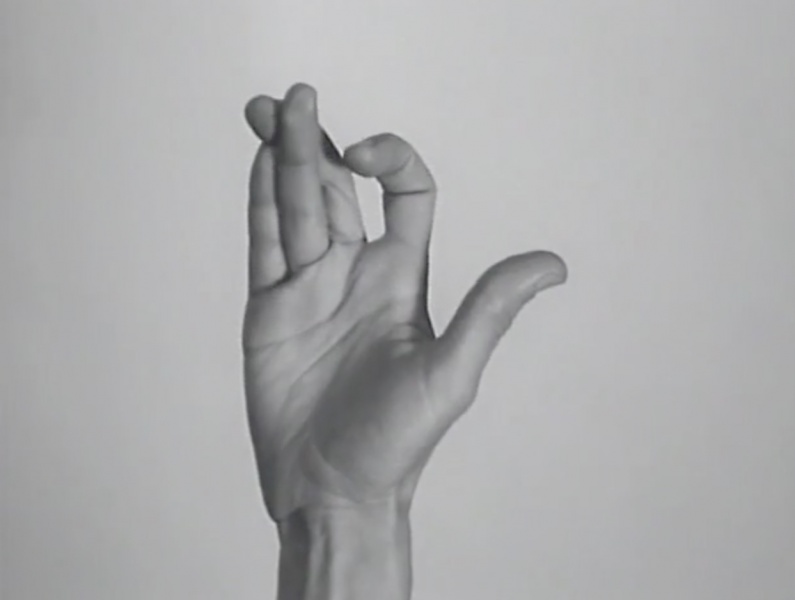 Yvonne Rainer, Hand Movie, 1966. 8 mm film.